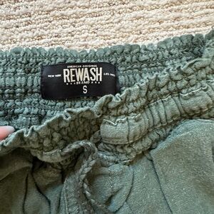 Rewash Olive Green Casual Shorts